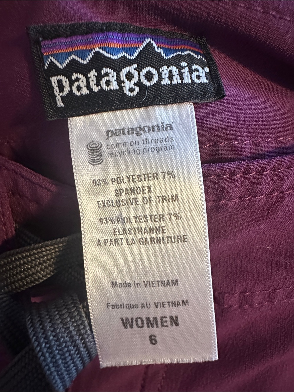 Patagonia Purple women’s Shorts with Drawstring - Picture 3 of 9